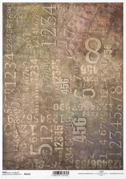 ITD Collection A4 Rice Paper Steampunk Digits R1115