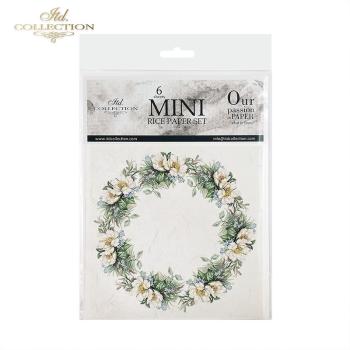 ITD Mini Rice Paper Set Flower Wreaths RSM057
