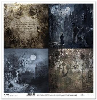 ITD Collection 12x12 Paper Sheet Gothic Stories #1072