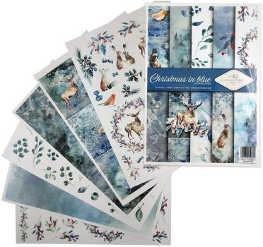 ITD Collection A4 Paper Pack Christmas in Blue