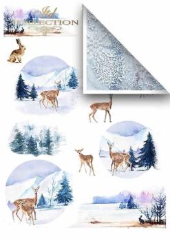 ITD Collection A4 Paper Pack Winter Animals