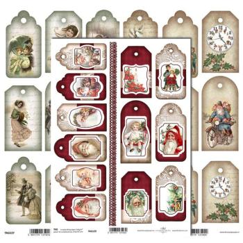 ITD Collection A4 Paper SET Christmas Tags