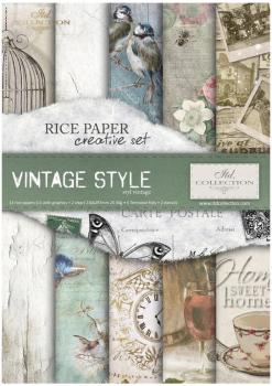 ITD Collection A4 Rice Paper Creative Set Vintage Style