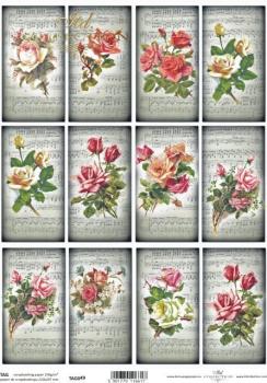 ITD Collection A4 Scrapbooking Paper Roses #0049