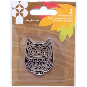 Imaginisce Clear Acrylic Stamp Owl (Eule)