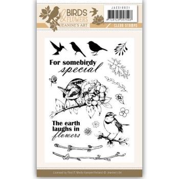 Jeanines Art  Clear Stamps Birds and Flowers #JACS10021