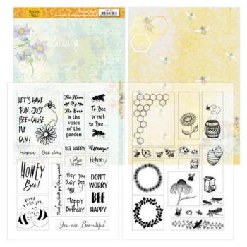 Jeanines Art 6x6 Paper Pad Buzzing Bees #1001