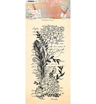 Jenine´s Clear Stamps Hydrangea & Quill #208