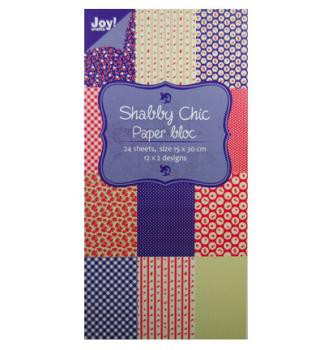 Joy!Crafts 15x30cm Paper Block Shabby Chic Blau