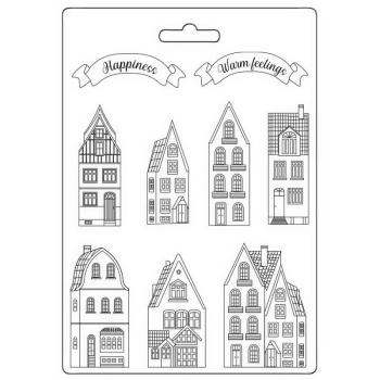 K3PTA4565 Stamperia A4 Mould Christmas Cozy Houses