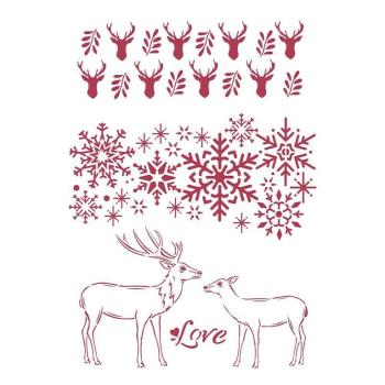 Stamperia Stencil G Winter Tales Love KSG478