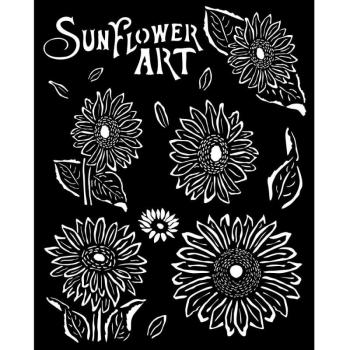 KSTD136 Stamperia Stencil Sunflower Art Sunflowers