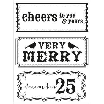 Kaisercraft Clear Stamp Set Holly Bright Cheers