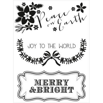Kaisercraft Clear Stamp Set Holly Bright Peace