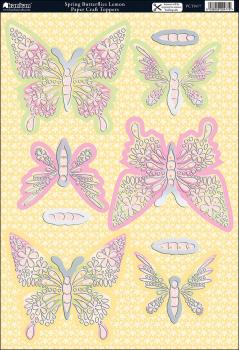 Kanban Die-Cut Punch-Out Spring Butterflies Lemon #9477