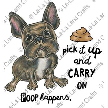 La-La Land Cling Stamp  Carry On Frenchie