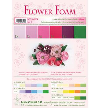 Leane Creatief Flower Foam Red Pink Set 05