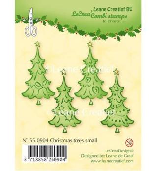 Leane Creatief Stamp Christmas Trees Small