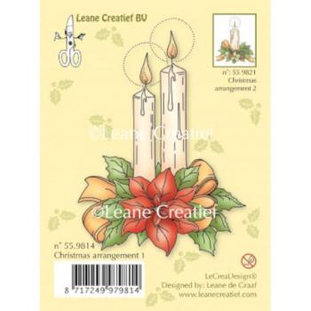 Leane Creatief  Stamp Christmas with Poinsettia