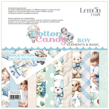 LemonCraft Cotton Candy 8x8 Paper Pad Elements Boy