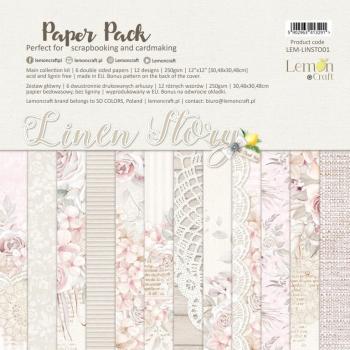 Lemon Craft 12x12 Paper Pack Linen Story