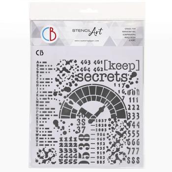 Ciao Bella 8x8 Stencil Keep Secrets MS8-003