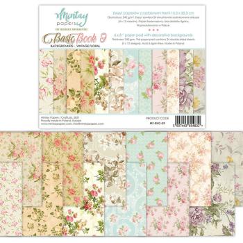 Mintay 6x8 Paper Pad Background Vintage Floral Book #09