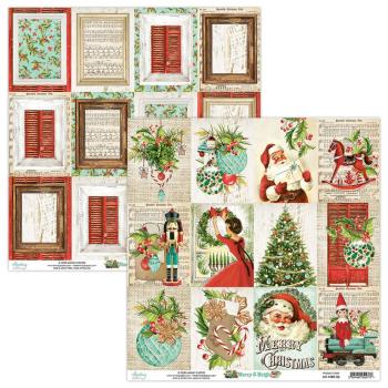 SET Mintay 12x12 Paper Sheet Merry & Bright Cards #06