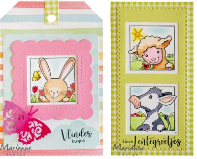 Marianne Design Stamp Hetty's Peek-a-Boo Spring Animals #CS1115