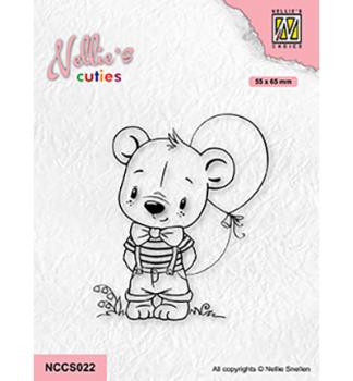 Nellie´s Cuties Clear Stamp Boy with Balloon #022