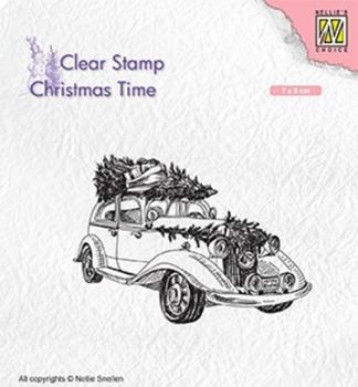 Nellie Snellen Clear Stamp Christmas Tree Transport #CT031