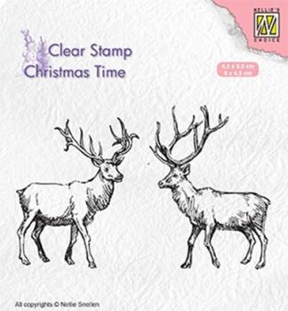 Nellie Snellen Clear Stamp Two Reindeer #CT028