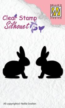 Nellie Snellen Silhouette Clear Stamp Hare
