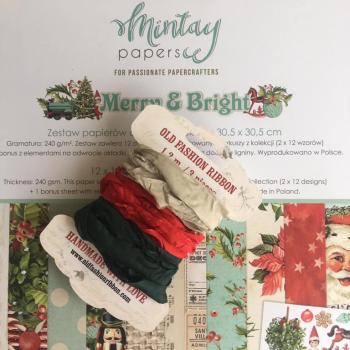Old Fashion Ribbons Merry & Bright