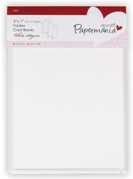 Papermania 5x7" Foldies Card Set - White