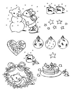 Artemio Clear Stamps - "Pic & Lily" Xmas