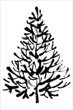Artemio - Wooden Stamp  Fir Tree