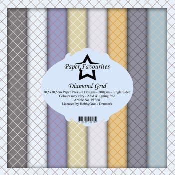 Paper Favourites 12x12 Paper Pack Diamond Grid #368