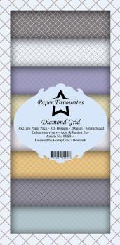 Paper Favourites Slim Paper Pack Diamond Grid #014