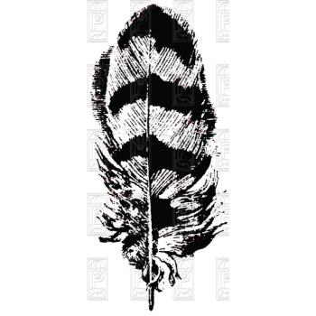 Paper Parachute Cling Rubber Stamps Feather