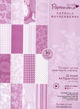 Papermania A4 Paper Pack Capsule Boysenberry