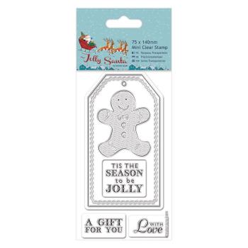Papermania  Clear Stamps Jolly Santa Gingerbread Man