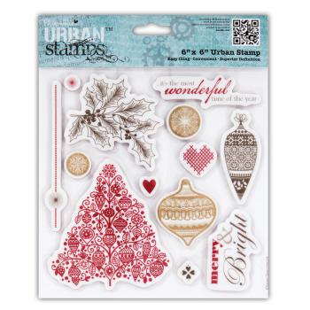 Papermania Urban Stamps Home for Christmas Baubles #970156