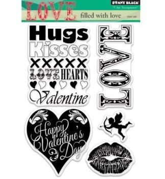 Penny Black Clear Set Stamp All About Love #30-391