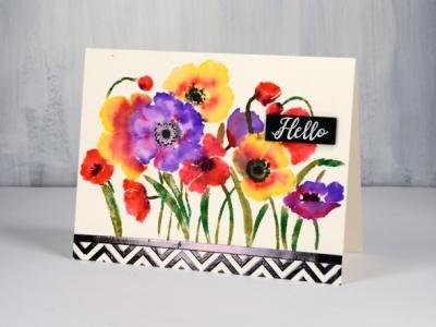 Penny Black Cling Stamp Flower Field
