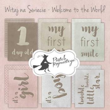 SALE Piatek 13 Journaling Cards Welcome to the World #102