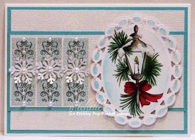 Prickley Pear Cling Stamps  Lamp Post With Holly