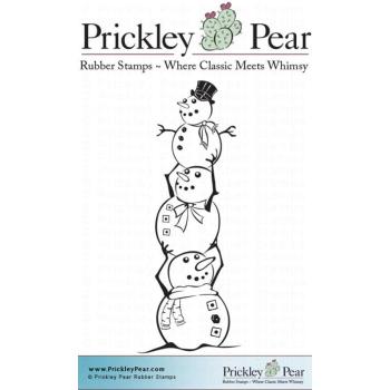 Prickley Pear Cling Stamps  Stacked Snowmen