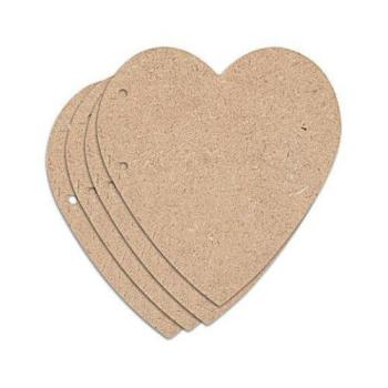 Pronty MDF Bare Wood Scrapbook Heart