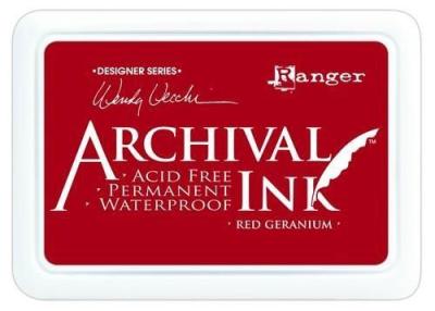 Ranger Archival Ink Pad  Red Geranium